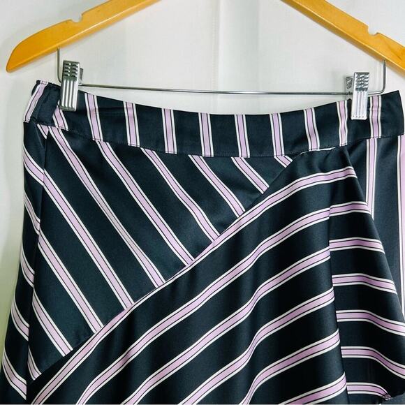 A New Day Striped Asymmetrical Ruffle High Low Skirt M - Picture 7 of 11